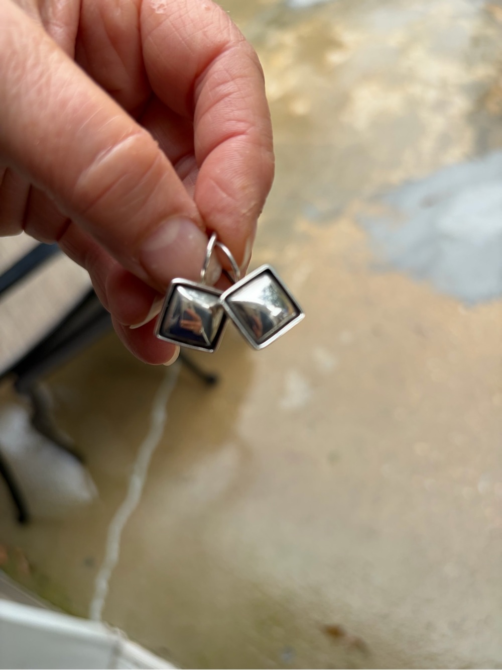 Silpada Silver Square w0144 classic Dangle Earrings -